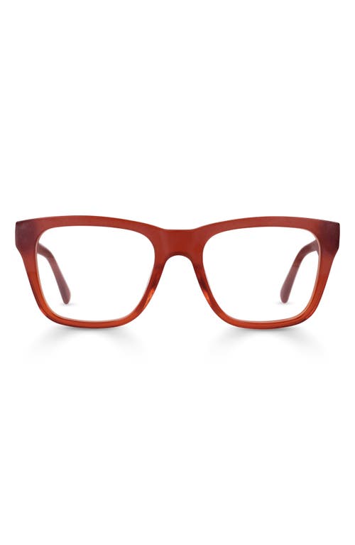 Eyebobs Kvetcher 53mm Square Reading Glasses In Half Matte Rust Orange