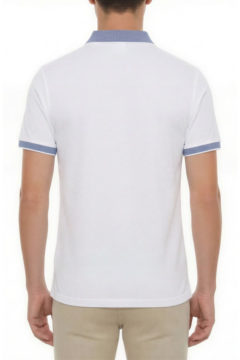 Tipped Knit Polo, Alternate, color, WHITE