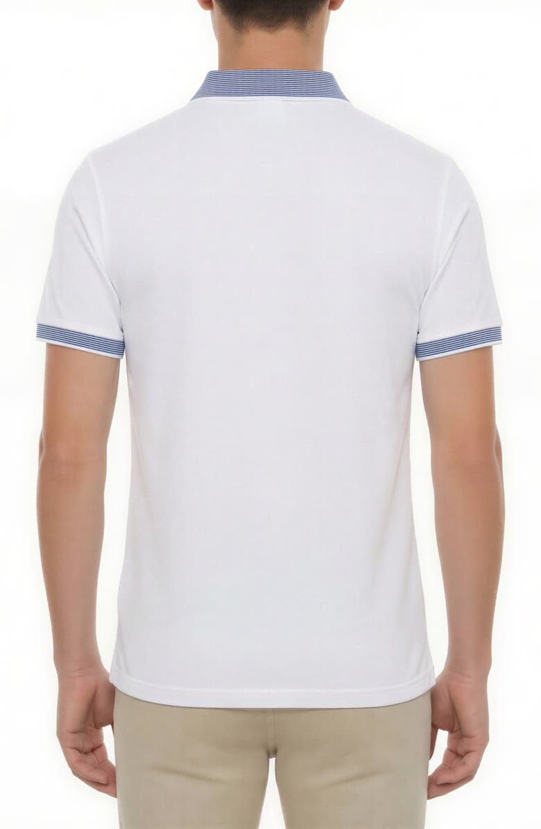 Victor Emmanuel Tipped Knit Polo, Alternate, color, White