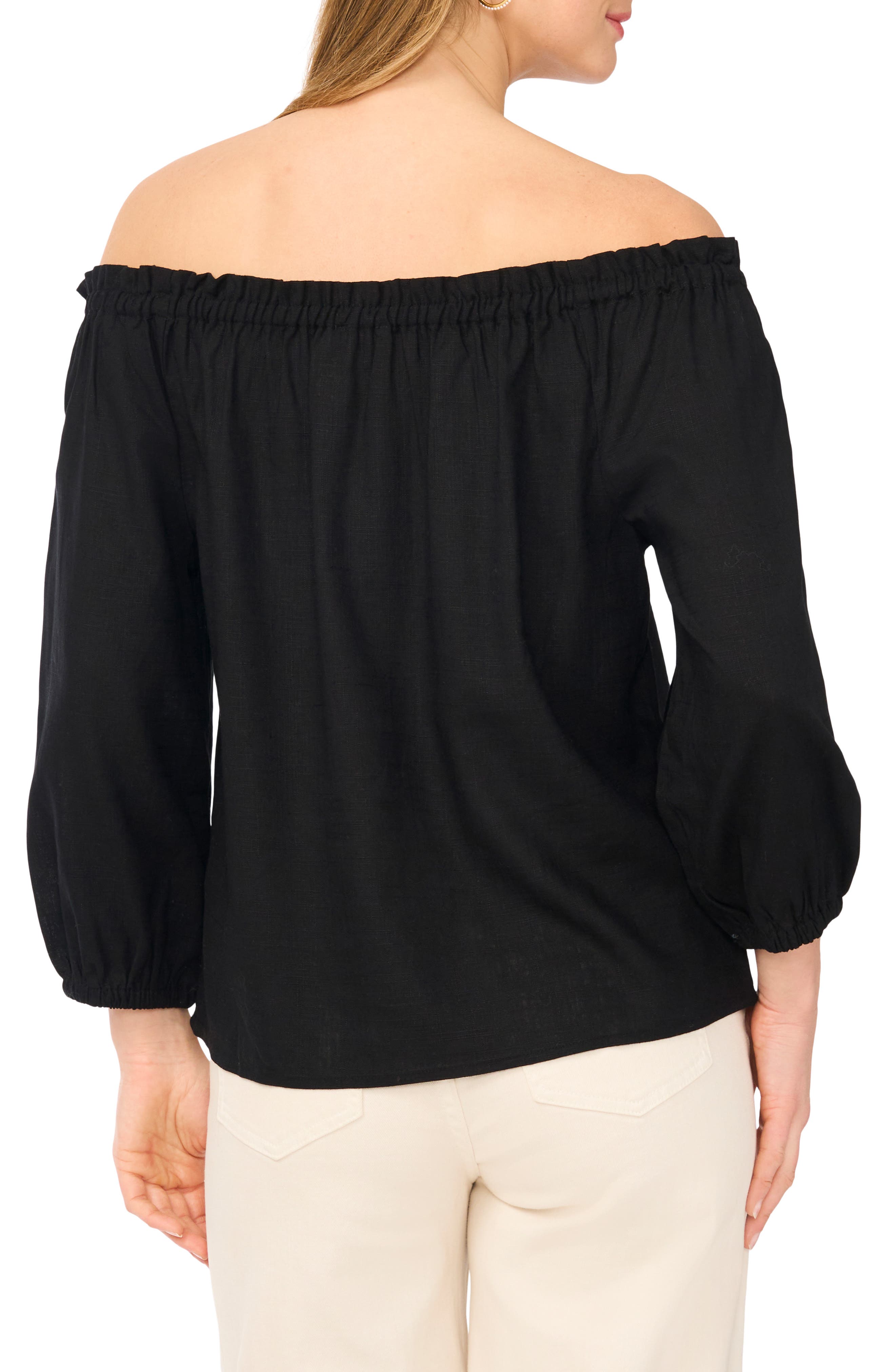 Off the Shoulder Puff Sleeve Top - image 2