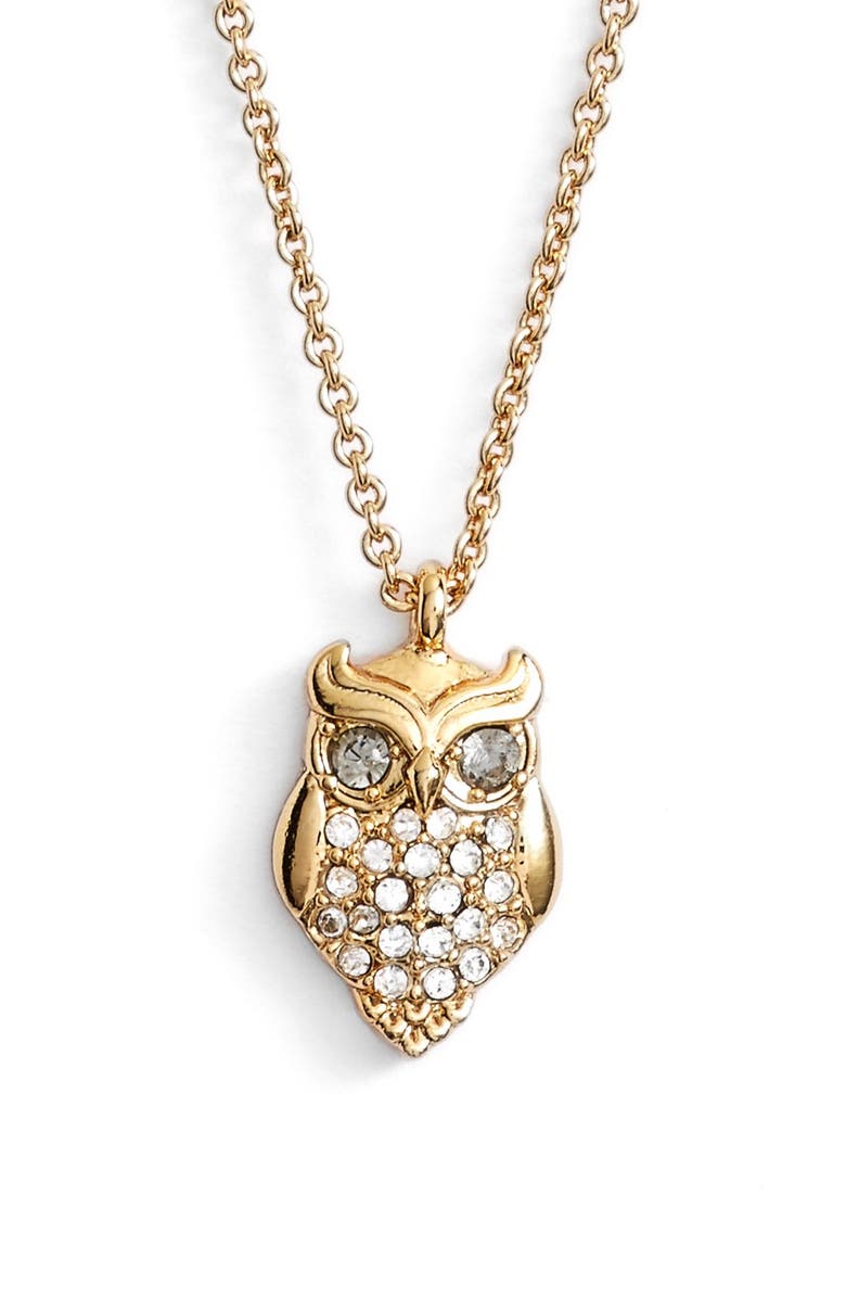 Kate Spade New York kate spade new york owl pendant necklace, Main, color,