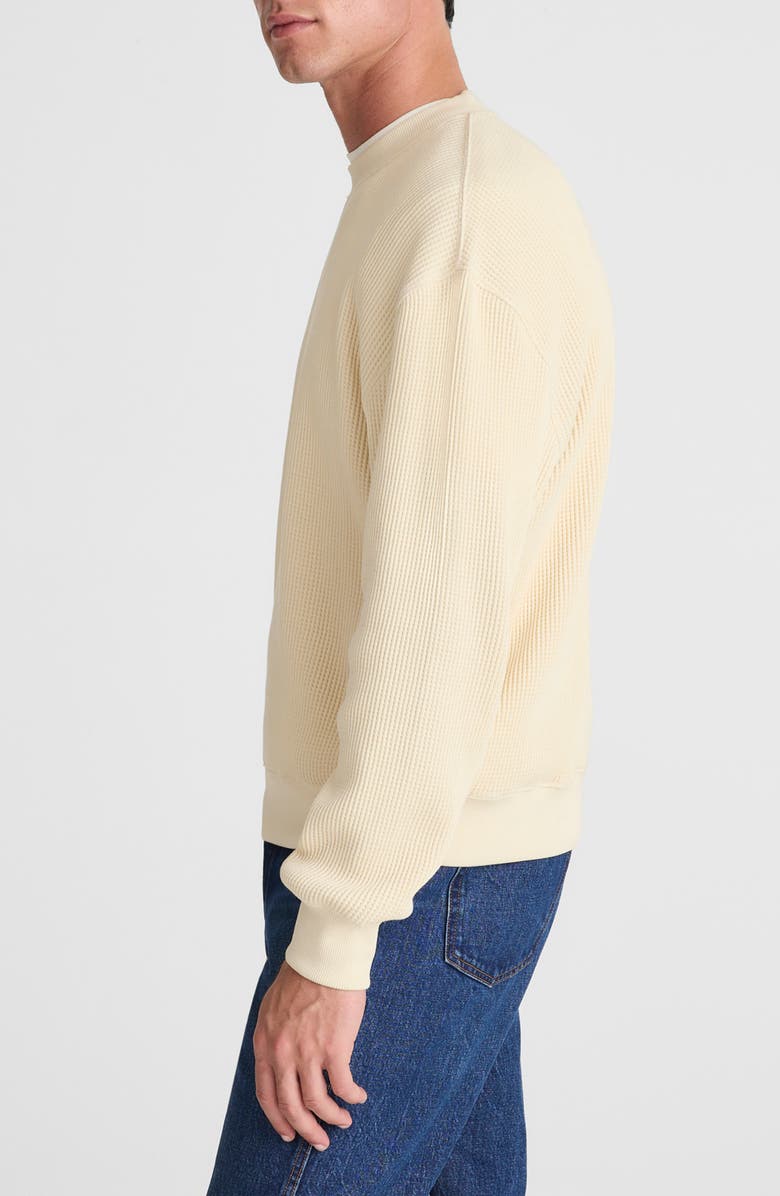 Madewell Waffle Sweatshirt, Alternate, color, Antique Cream