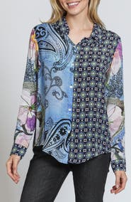 APNY Print Button-Up Shirt