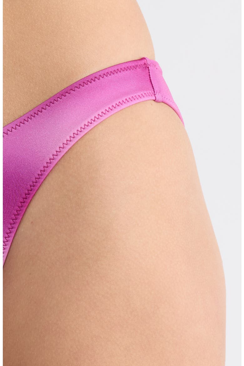 Eden Shine High Cut Bikini Bottoms, Alternate, color, PLUM