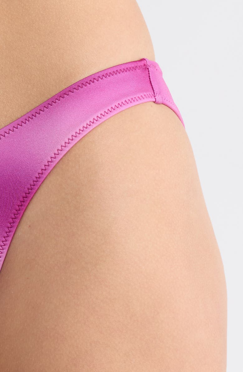 PacSun Eden Shine High Cut Bikini Bottoms, Alternate, color, Plum