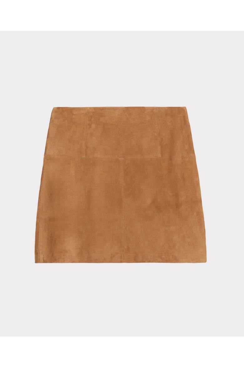 Hayden Suede Skirt, Alternate, color, Camel