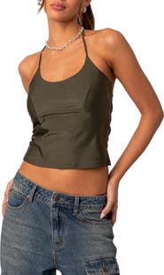 EDIKTED Sara Crop Halter Top