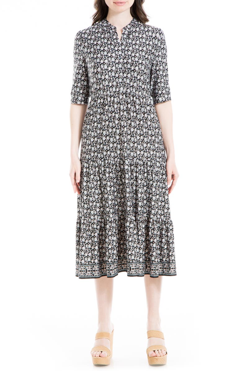 MAX STUDIO Floral Button Front Baby Doll Dress, Main, color,