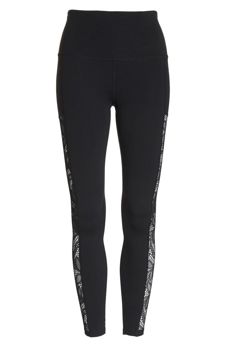 Beyond Yoga Lace Way High Rise Ankle Leggings, Alternate, color, 