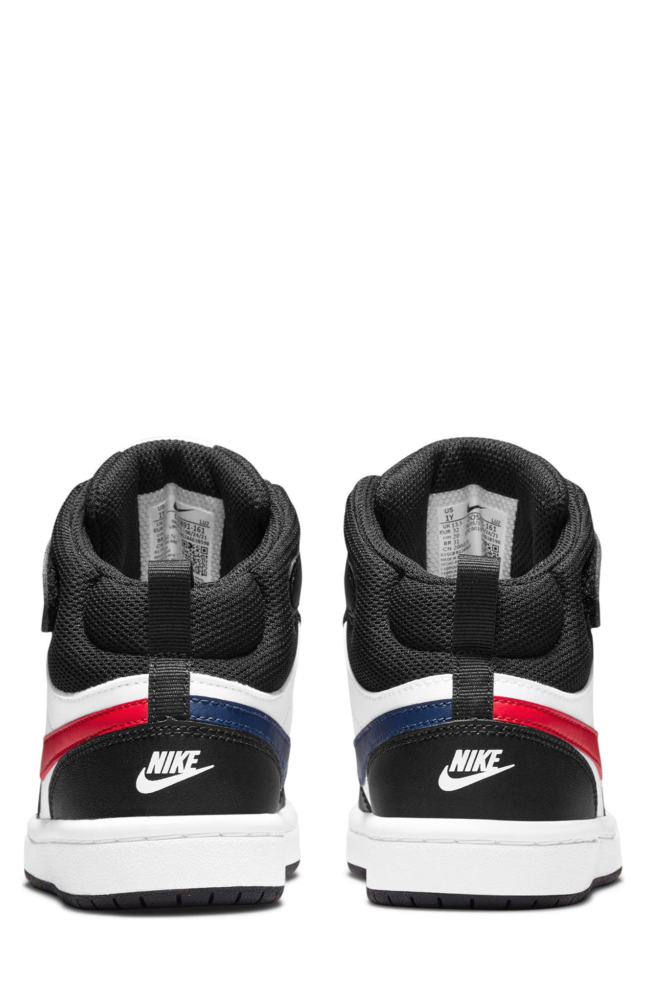 Nike Court Borough High Top Sneaker, Alternate, color, 161 White/Unvred