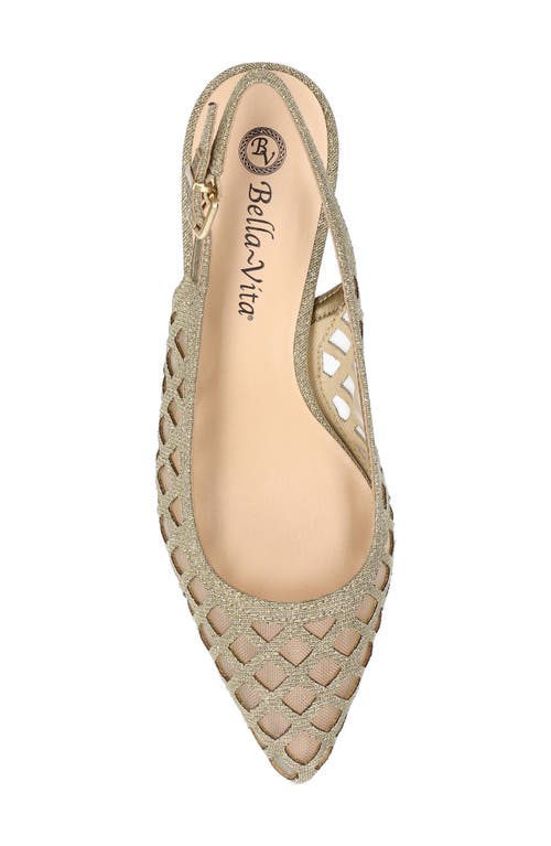 Bella Vita Noel Slingback Pointed Toe Pump In Gold