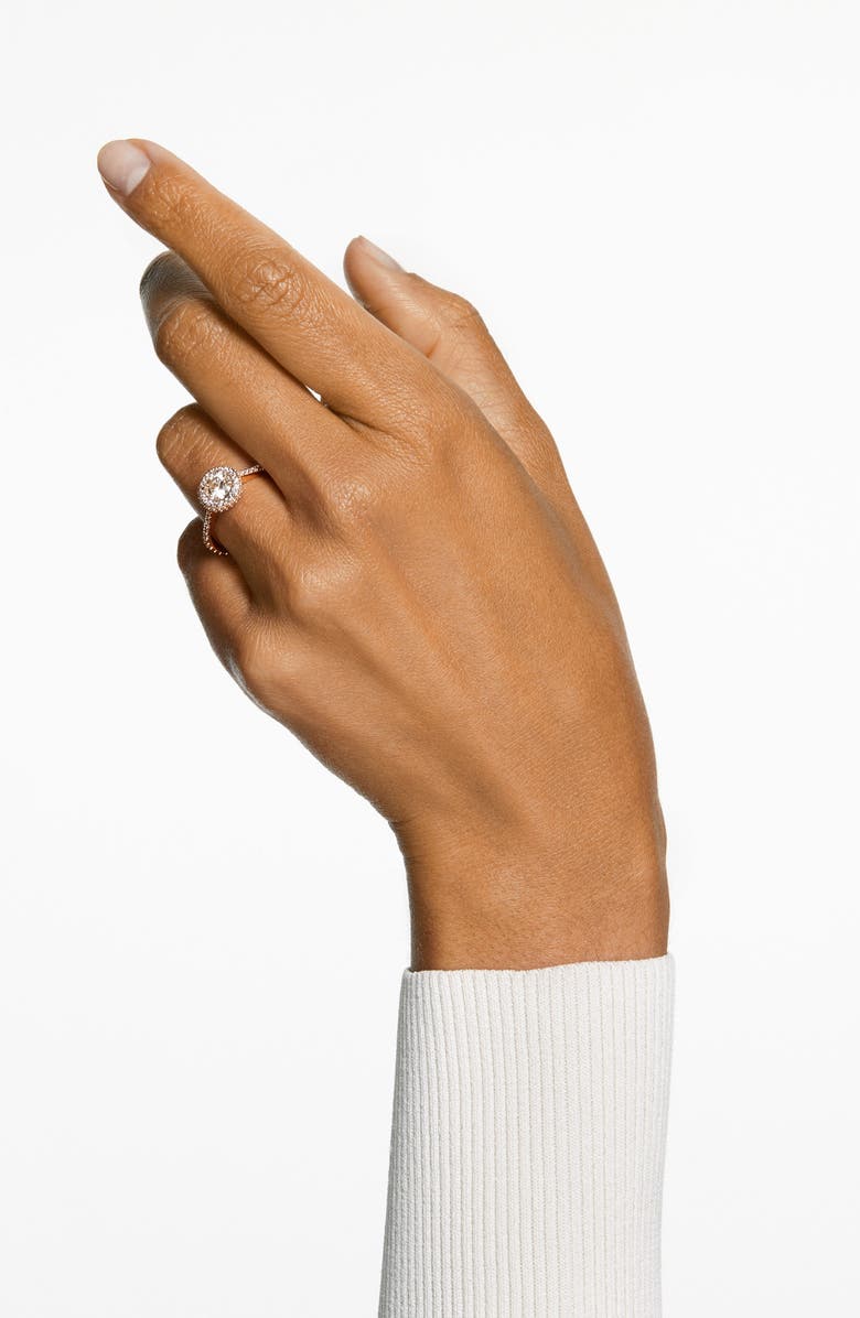 Swarovski Una Ring, Alternate, color, White/Rose Gold