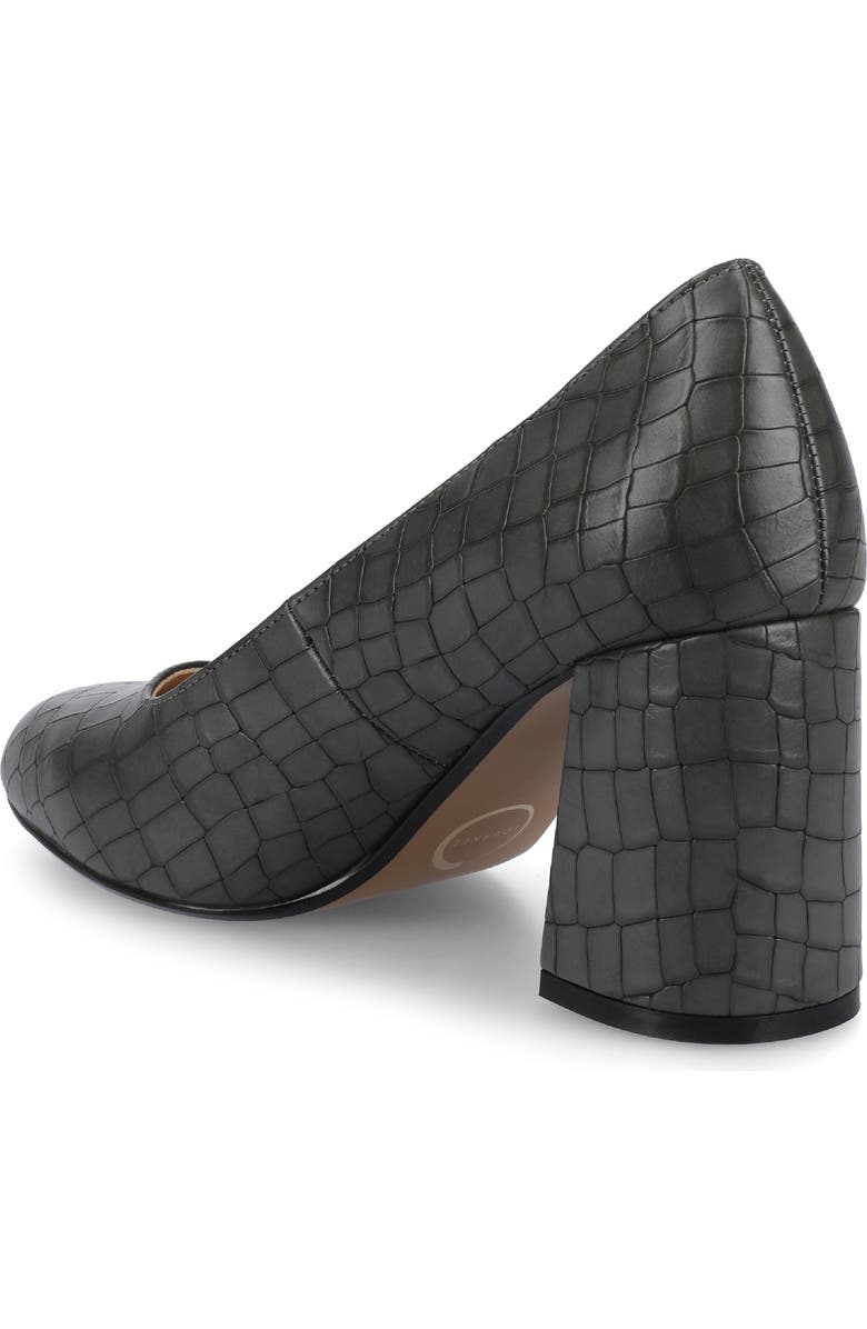 Journee Collection Seraphina Pump, Alternate, color, Charcoal Crocodile