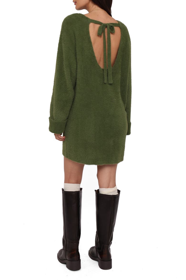 Mitchell Mini Sweater Dress, Alternate, color, OLIVE