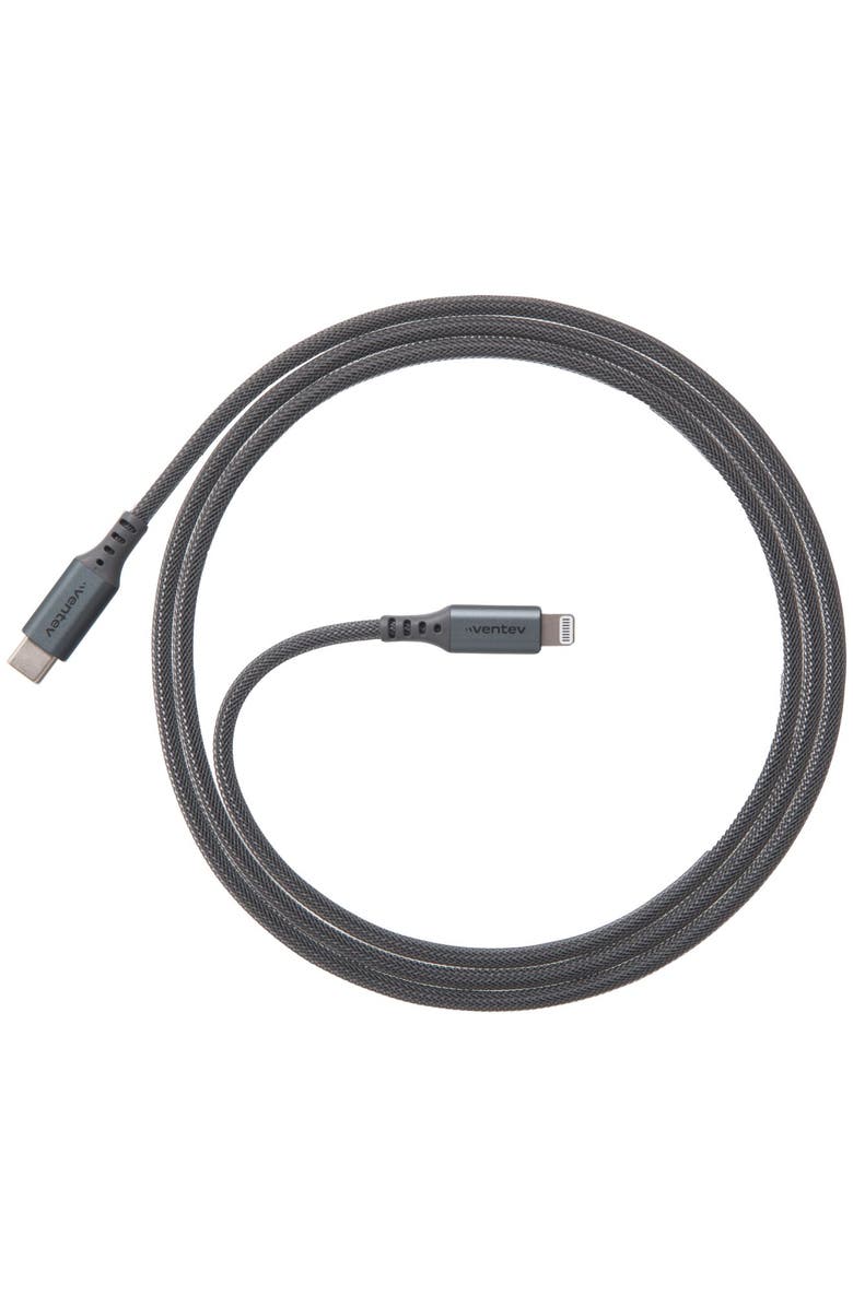 Ventev Alloy USB-C to Apple Lightning High Speed Ultradurable 4 Foot Cable, Main, color, Silver