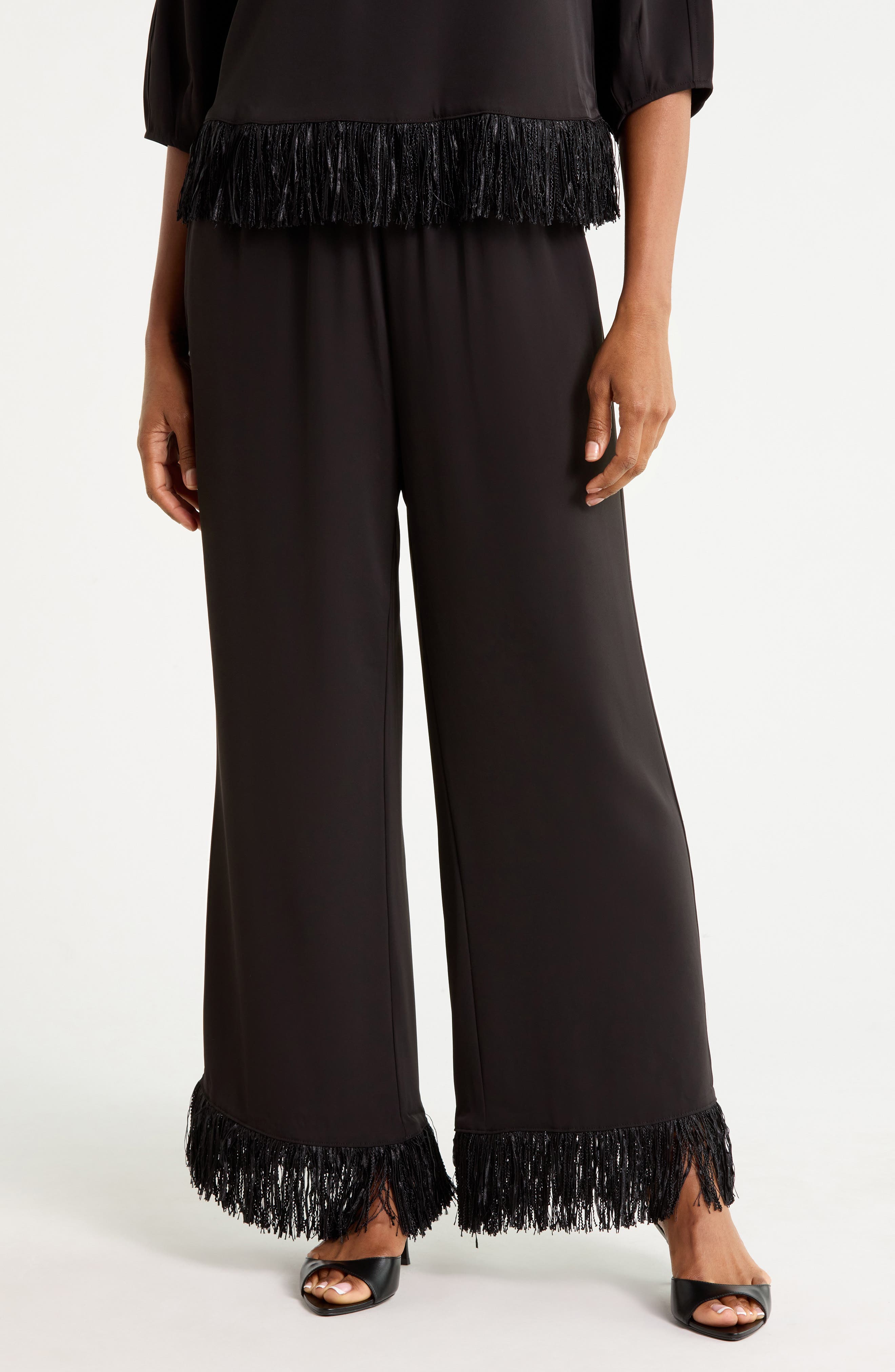 Fringe Wide Leg Pants