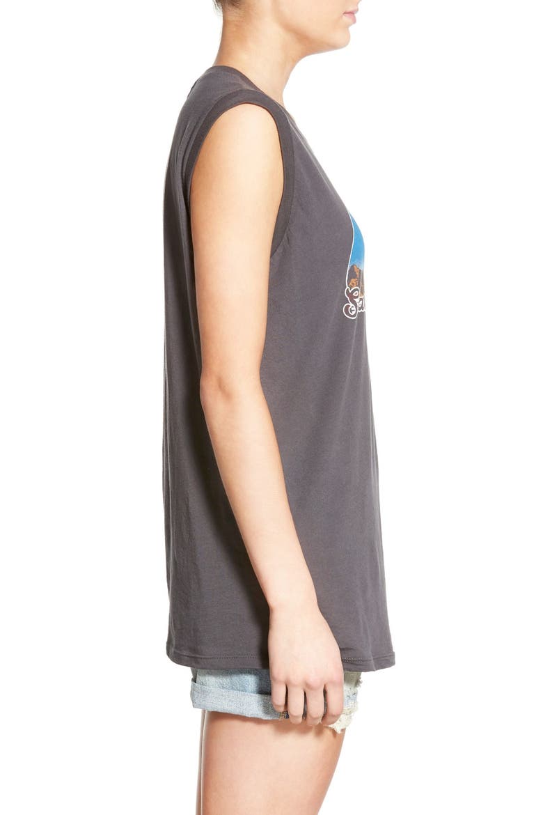 Project Social T Eagle Graphic Muscle Tank, Alternate, color, DISTRESS BLACK