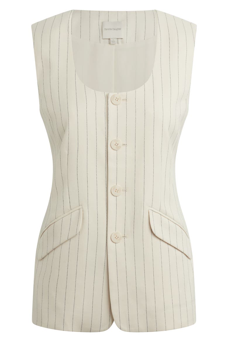 The Diana Pinstripe Vest, Alternate, color, IVORY/ NAVY PINSTRIPE