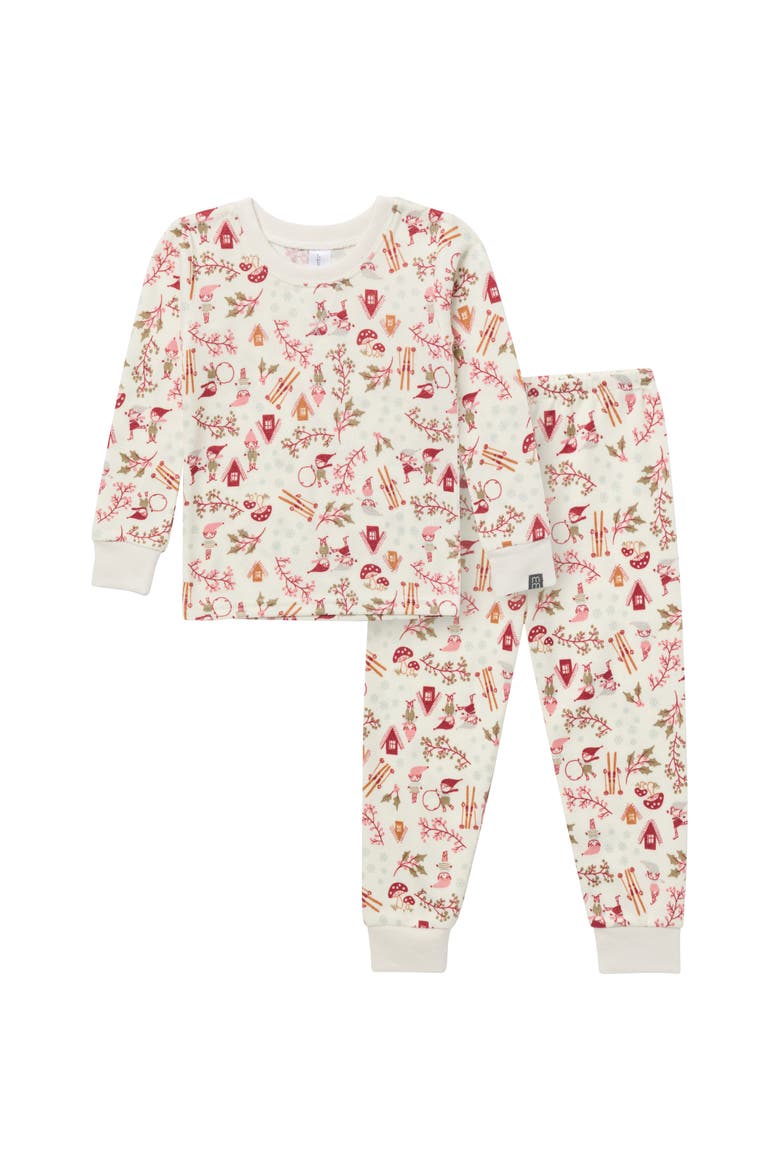Hacci Sung Fit Footless Pajama Set, Alternate, color, Winter Joy