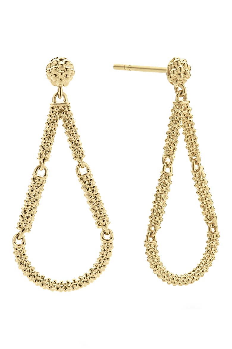 Caviar Bead Teardrop Earrings, Alternate, color, GOLD
