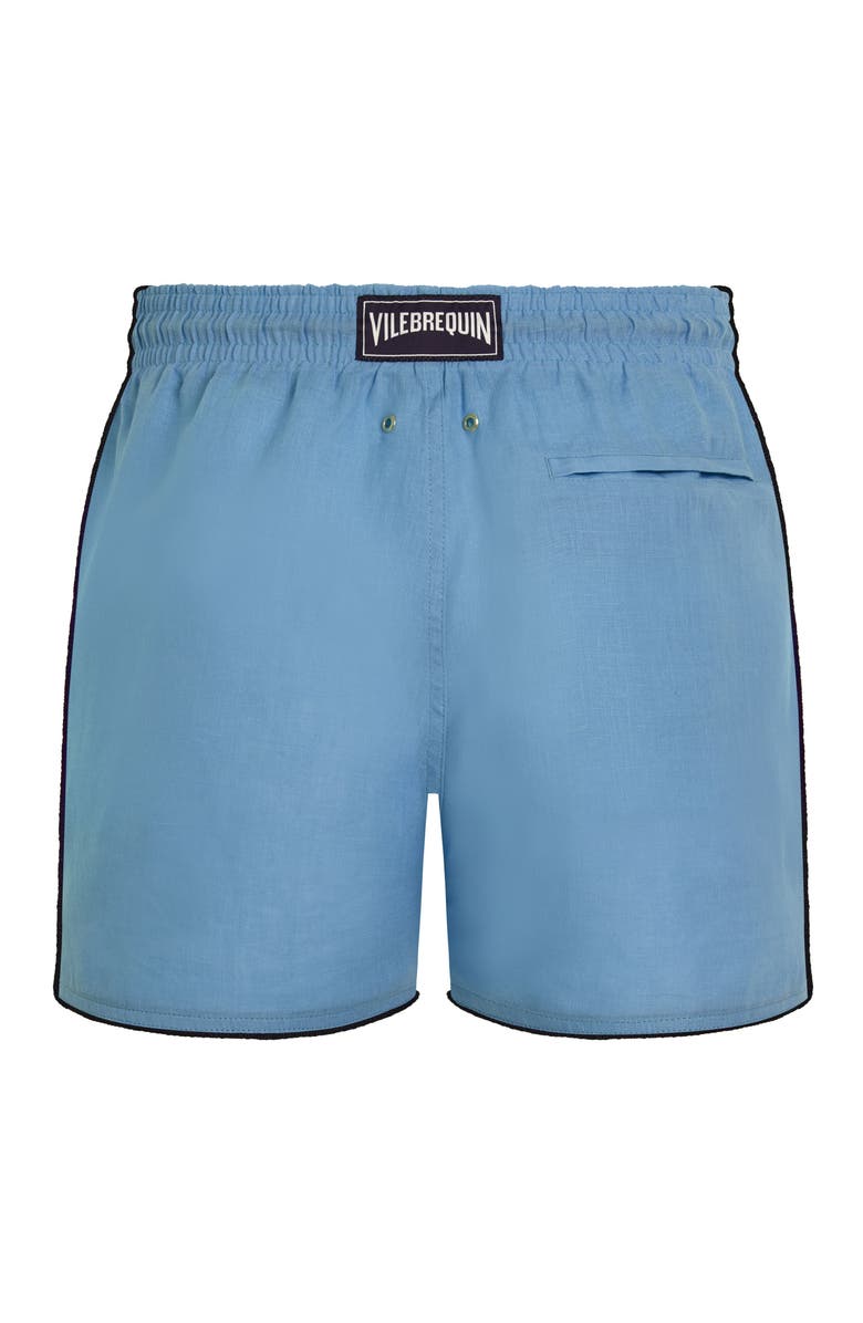 Vilebrequin Men Linen Swim Shorts Solid, Alternate, color, Larimar