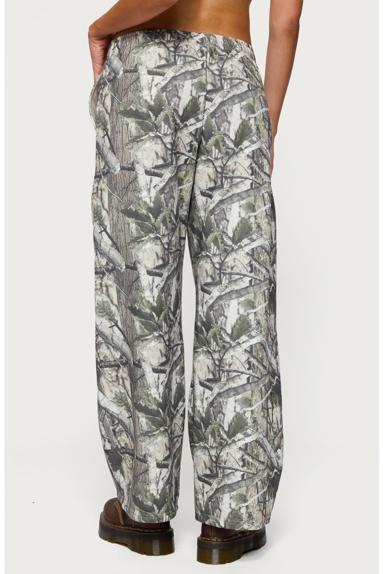 Camo Low Rise Straight Leg Sweatpants, Alternate, color, OLIVE