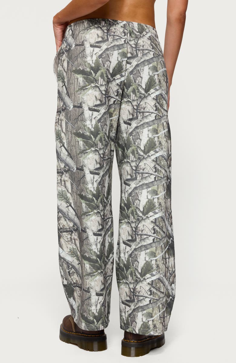 EDIKTED Camo Low Rise Straight Leg Sweatpants, Alternate, color,
