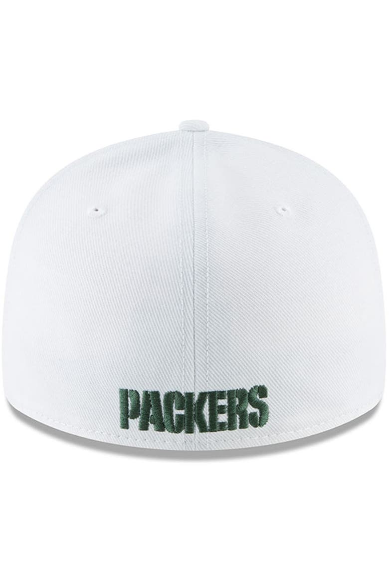 Men's New Era White Green Bay Packers Omaha Low Profile 59FIFTY Fitted Hat, Alternate, color, WHITE