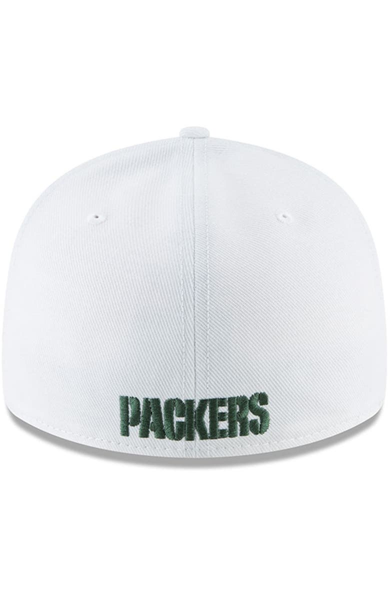 New Era Men's New Era White Green Bay Packers Omaha Low Profile 59FIFTY Fitted Hat, Alternate, color, White