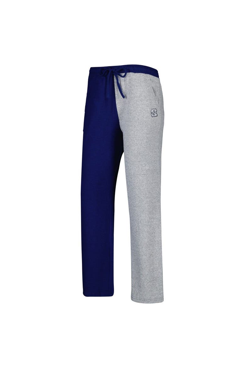 Women's ZooZatz Navy/Gray North Carolina Tar Heels Colorblock Cozy Tri-Blend Lounge Pants, Alternate, color, Navy