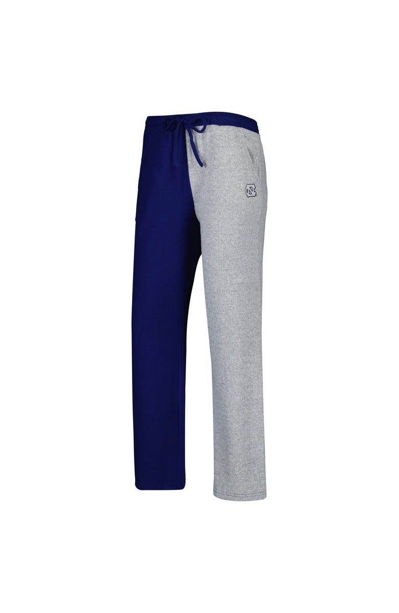ZOOZATZ Women's ZooZatz Navy/Gray North Carolina Tar Heels Colorblock Cozy Tri-Blend Lounge Pants, Alternate, color, Navy