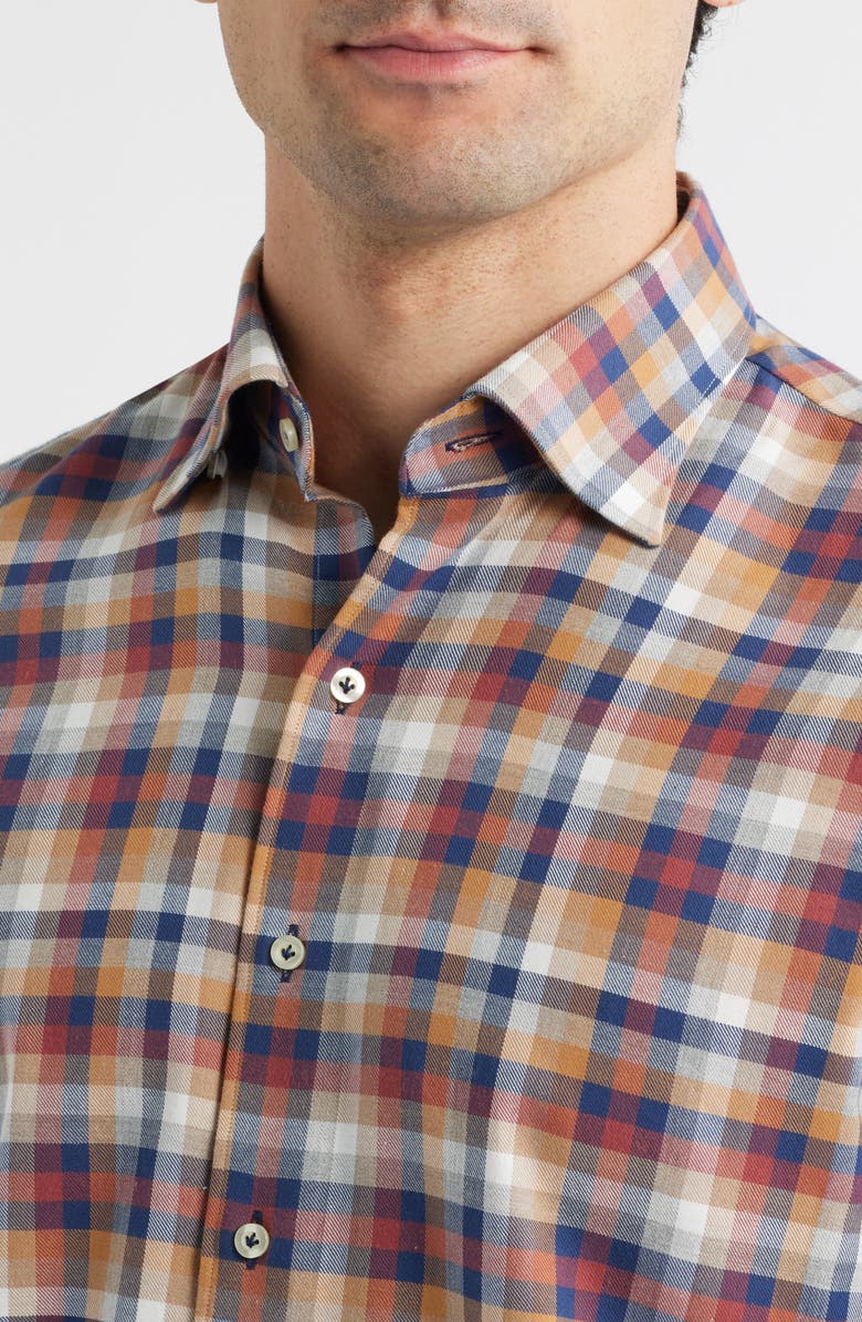 johnnie-O Jonstone Check Top Shelf Cotton Twill Button-Up Shirt, Alternate, color, Navy