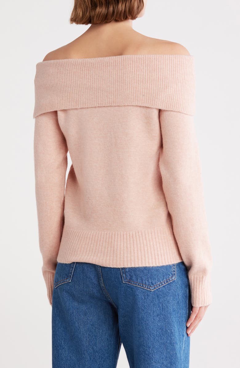 Lucky Brand Cloud Off the Shoulder Sweater, Alternate, color, Rose Smoke