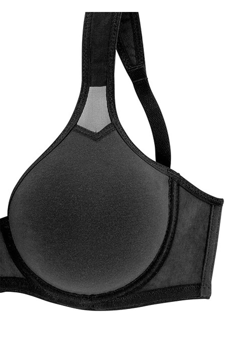 LASCANA Women's 2 Pk Sheer Accent T-Shirt Bras, Alternate, color, Black & White