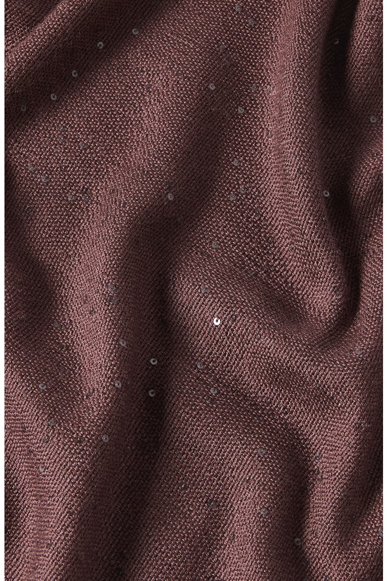 Cashmere and silk Diamond yarn scarf, Alternate, color, Grape