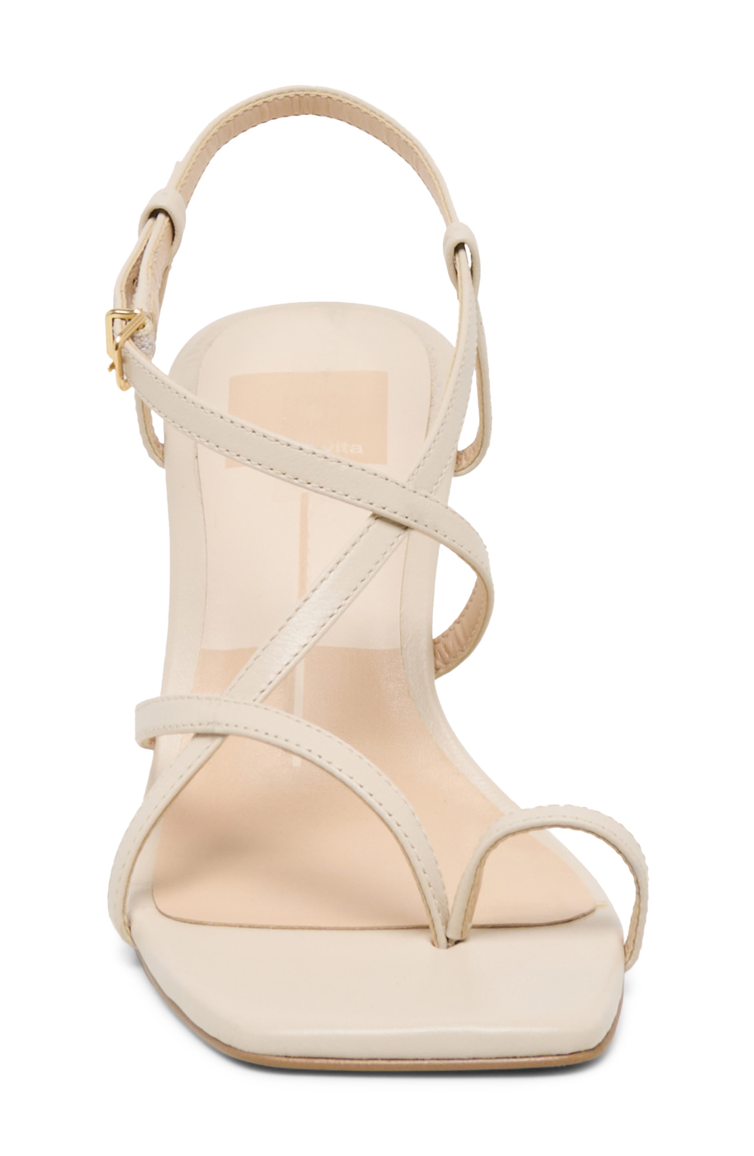 Aylee Slingback Wedge Sandal, Alternate, color, CREAM LEATHER