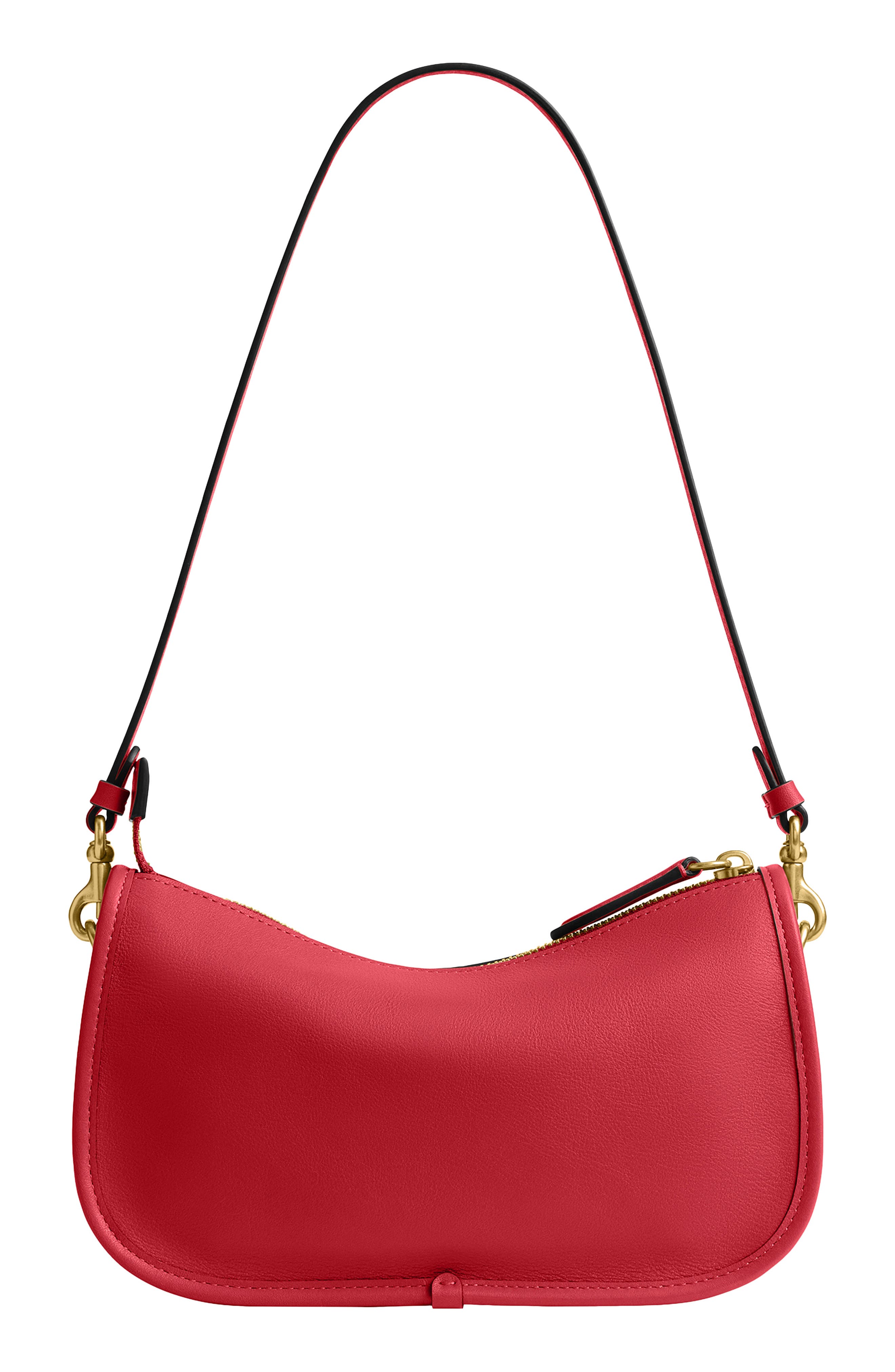 Waverly Natural Grain Leather Shoulder Bag, Alternate, color, SCARLET