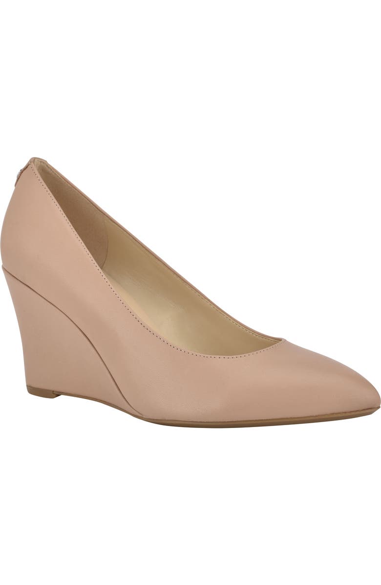 Nine West Cal 9x9 Wedge Pump, Main, color, Nude Leather