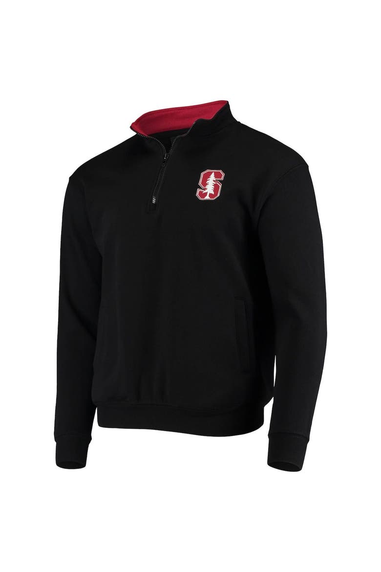 Men's Colosseum Black Stanford Cardinal Tortugas Logo Quarter-Zip Jacket, Alternate, color, Black