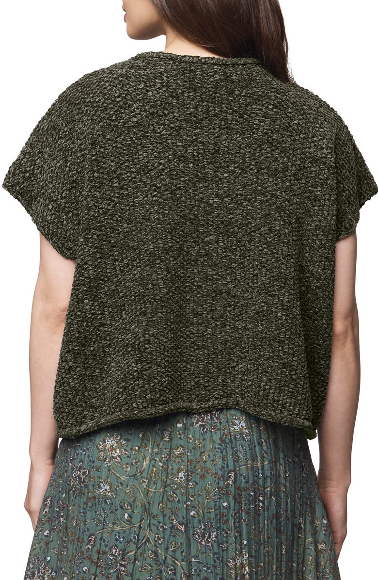 Splendid Andrea Funnel Neck Short Sleeve Sweater, Alternate, color, Green Spruce