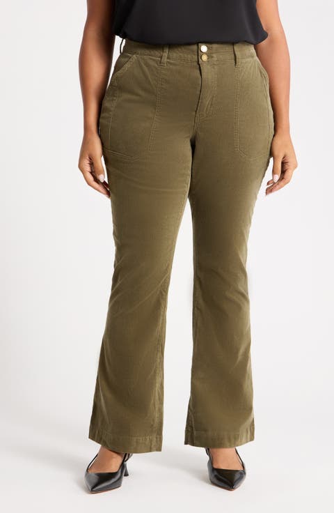 Corduroy Flare Leg Pants