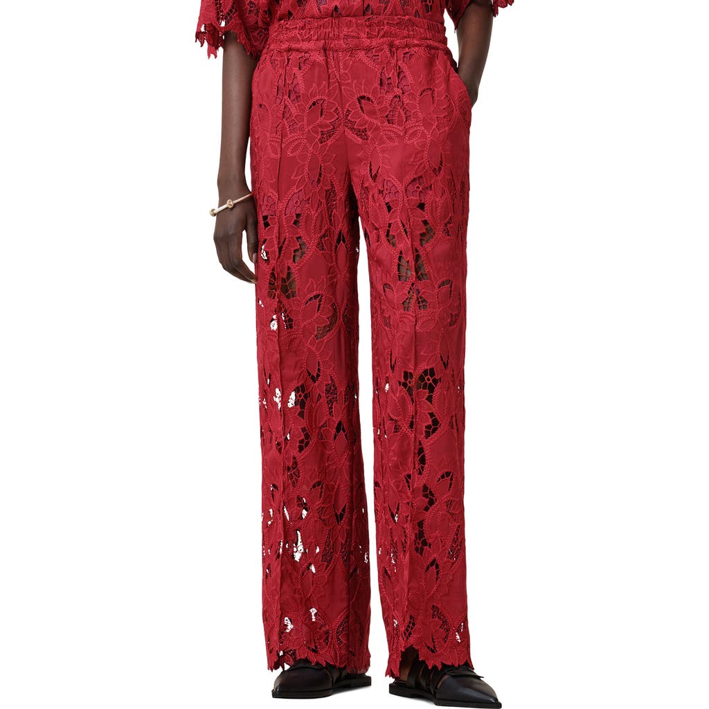 Allsaints Charli Floral Lace Wide Leg Pants