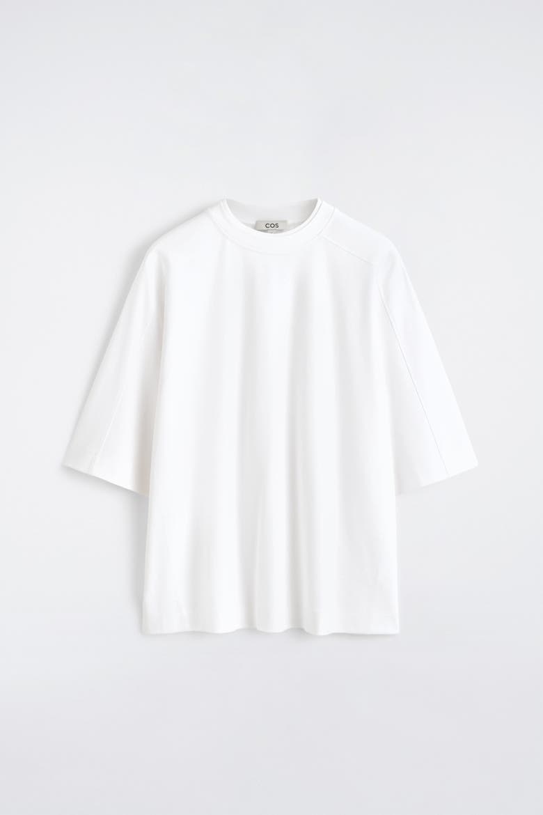 Oversized Interlock Cotton T-shirt, Alternate, color, WHITE