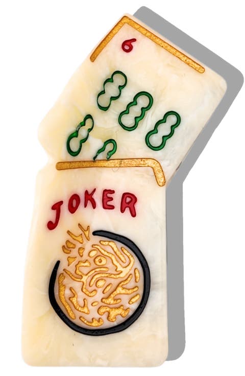 Hand Painted Mini Mahjong Claw Clip