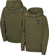 Nike Youth Nike Olive New York Jets 2025 Salute to Service Club Fleece Hoodie