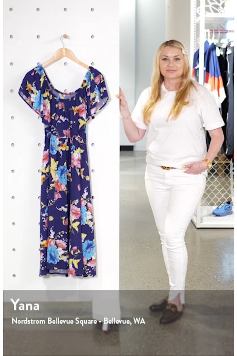 Off the Shoulder Popover Midi Dress video