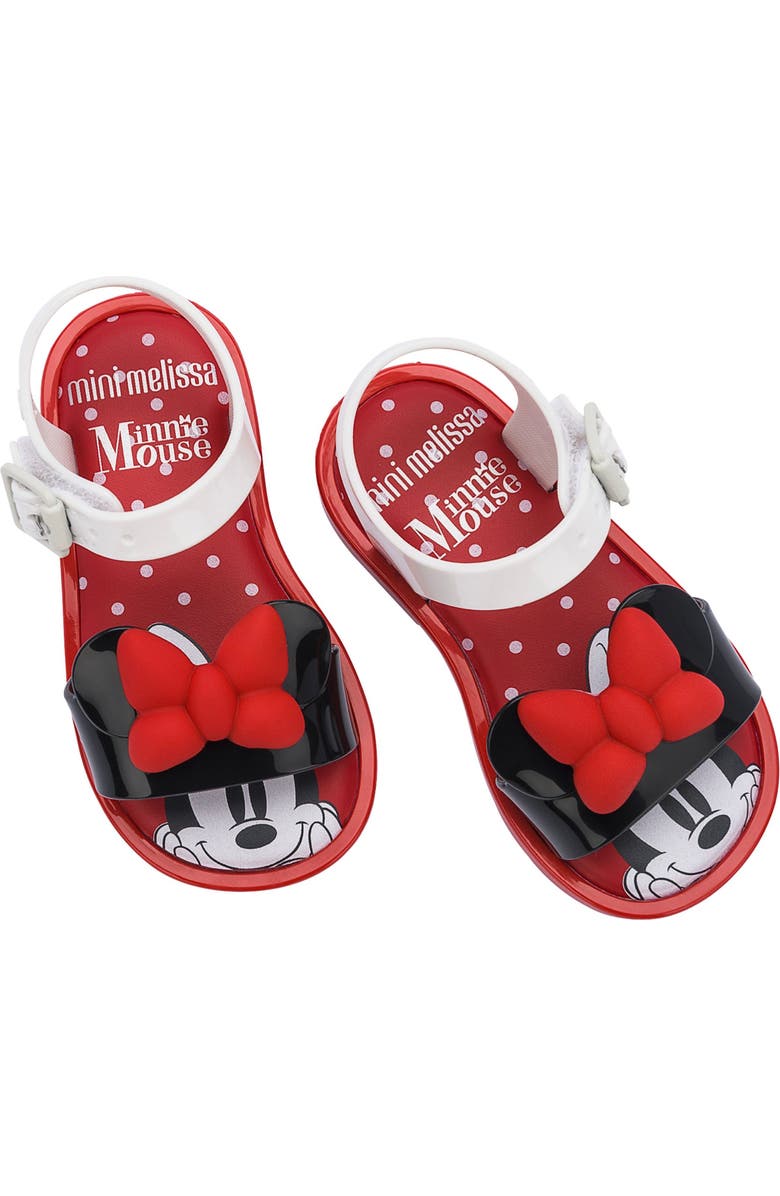 Mini Melissa x Disney<sup>®</sup> Minnie Mouse Sandal, Alternate, color,
