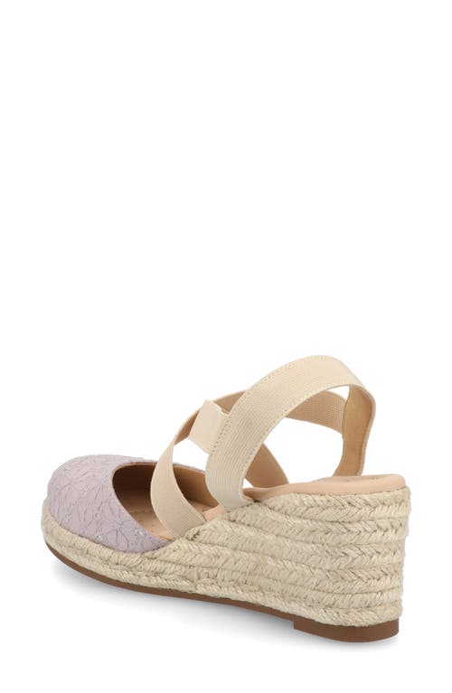 Shop Journee Collection Ashlee Espadrille Wedge Pump In Lilac