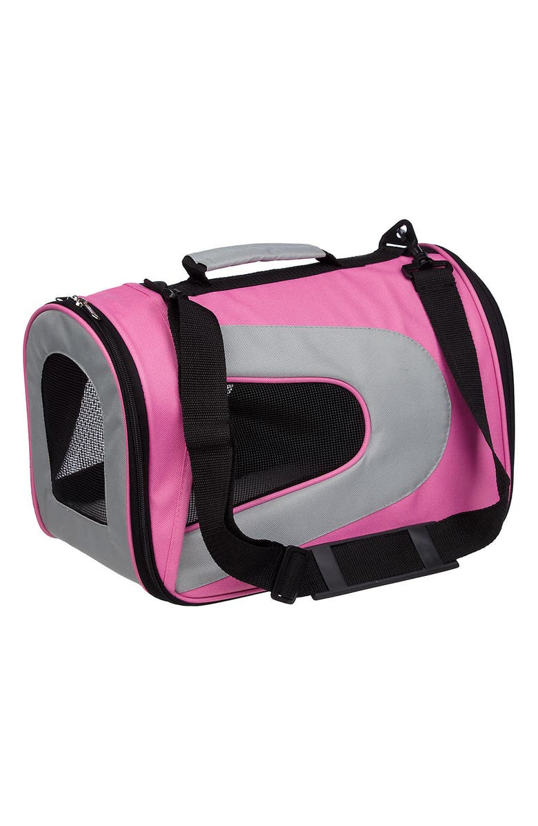PET LIFE Airline Approved Folding Zippered Dog Carrier - Large, Main, color, 