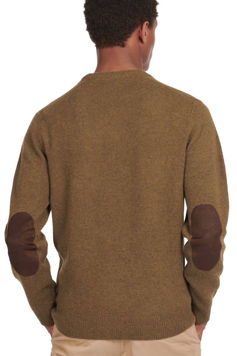 Essential Patch Wool Crewneck Sweater, Alternate, color, WILLOW GREEN